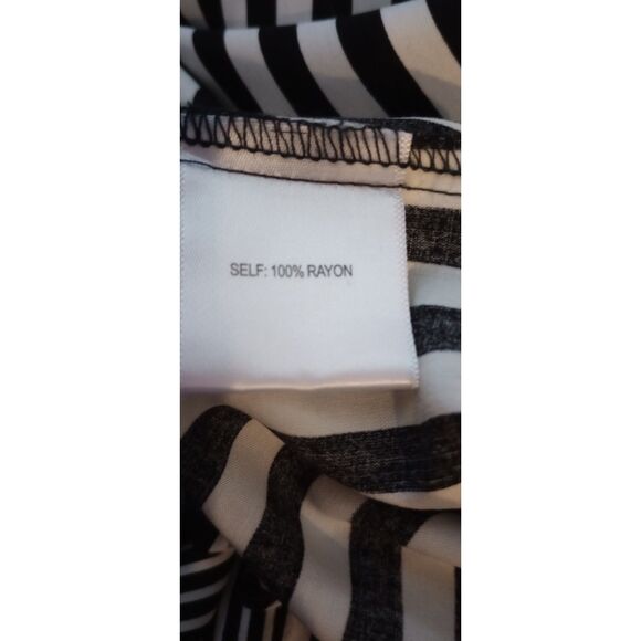 Jane and Delancey Women's Size 2X Valley Girl/80's Style Stripped Blouse - Picture 7 of 8